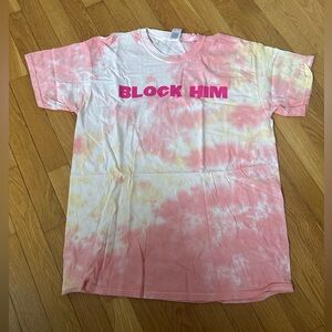 Block Him Tie-Dye T-Shirt Size Large